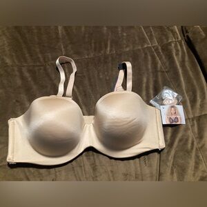 Curvy Couture, size 40 C, new with tags, champagne colored, smooth multi-way bra